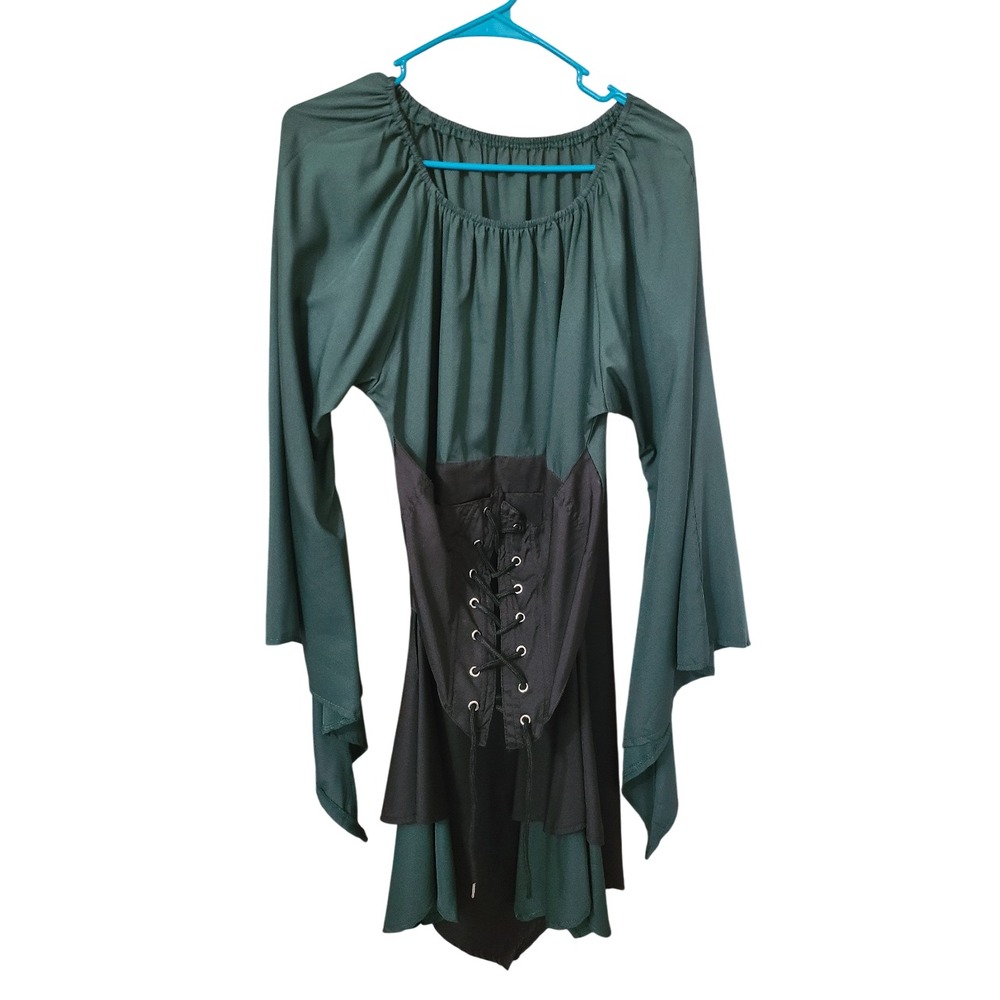 Medieval Fairy Costume Set Women's Renaissance Dress Elf Girl Cosplay Renfair L